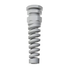 CABLE GLAND PG-11 GREY SPIRAL WITH STRAIN RELIEF